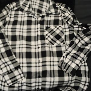 Black and White Plaid Shirt